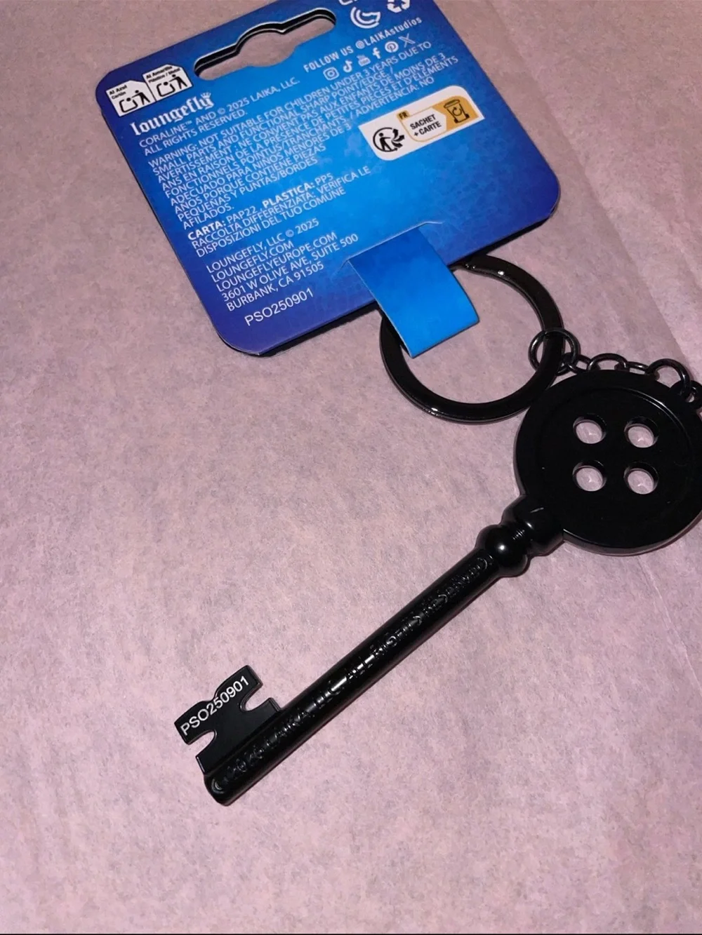Exclusive Loungefly Coraline Pink Palace Buttons Wallet & Other World Keychain